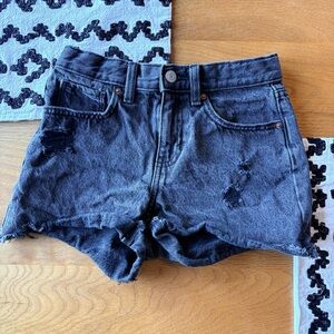 Old Navy Faded Black High Rise Denim Jean Shorts kids girls size 10
